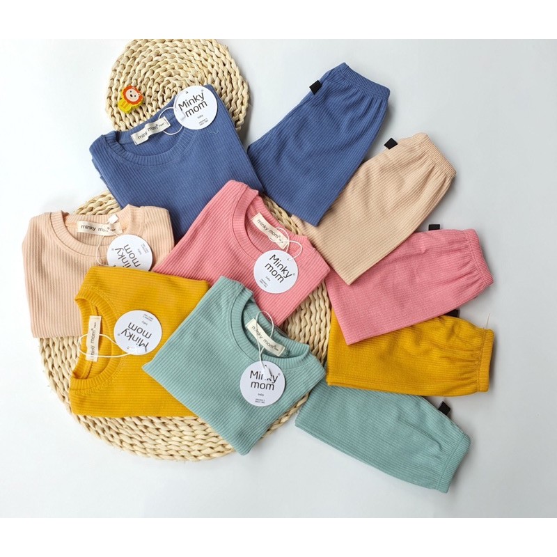 Bộ thun tăm Minky Mom cho bé 5-15kg