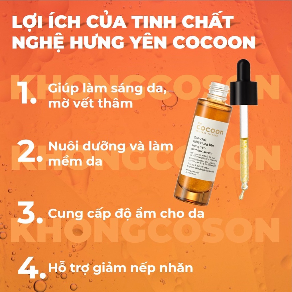 Tinh Chất Nghệ Hưng Yên Cocoon Giảm Thâm Làm Sáng Da 30ml Khongcoson