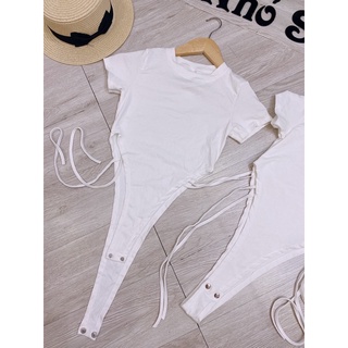 áo bodysuit thắt dây eo siêu hót(hình thật)