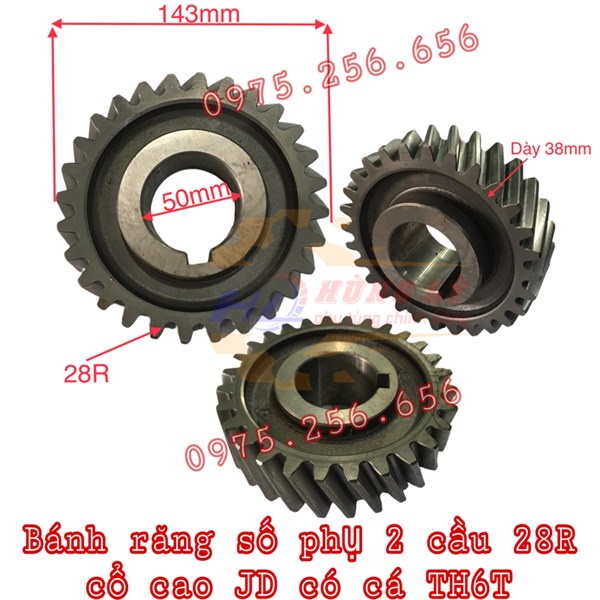 Bánh răng số phụ 2 cầu 28R Cổ Cao JD Có cá TH6T phụ tùng ô tô phụ tùng Hùng Lỳ