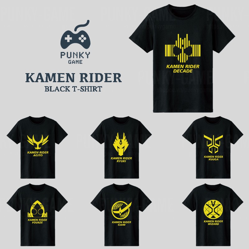 Áo thun Kamen Rider Logo V2 Black T-Shirt Collections ngắn tay