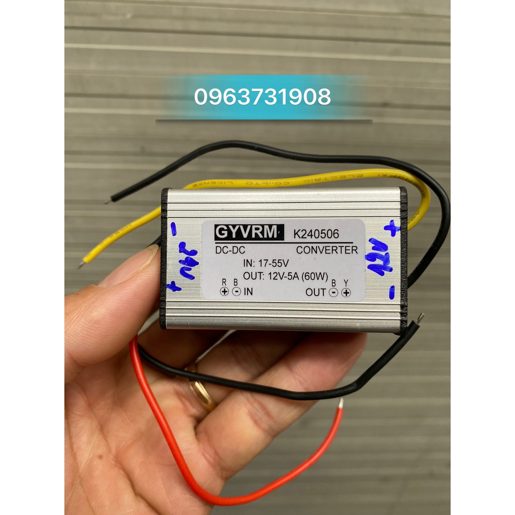 Bộ chuyển đổi nguồn điện 17-55v xuống 12V 5A