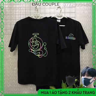 Áo Phản Quang ❤️ Áo Thun Phản Quang Unisex Mẫu Đoremon CC CPQ18 Form Rộng Tay Lỡ Thun Cotton Mịn Màng, Thoáng Mát