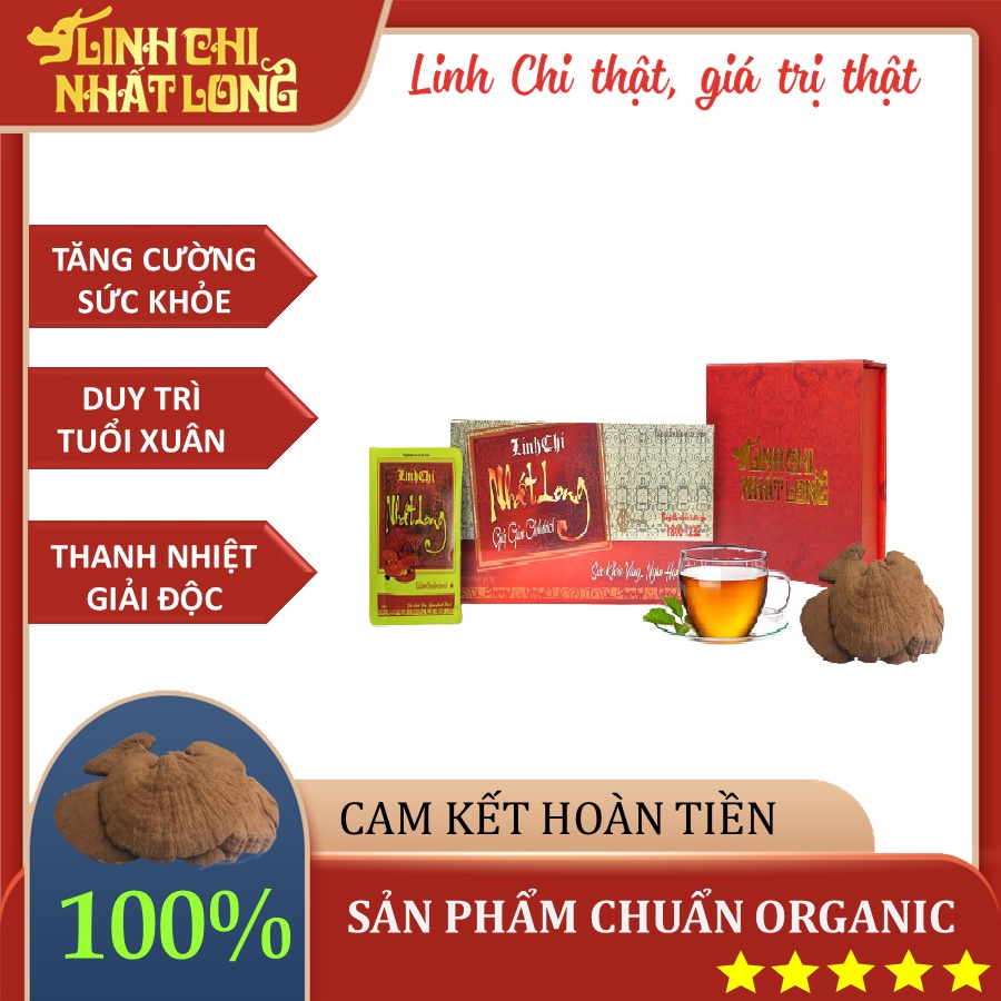 Trà Thảo Dược Linh Chi Nhất Long - Ổn Định Huyết Áp,Giảm Tiểu Đường,Mỡ Máu,Hạ Men Gan, Giúp Ngủ Ngon | BigBuy360 - bigbuy360.vn