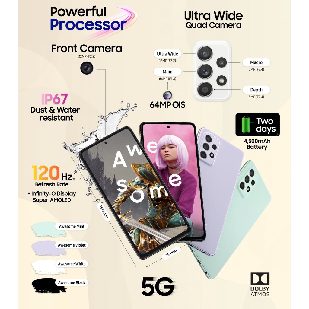 Điện Thoại Samsung Galaxy A52S 5G  Snapdragon 778G 5G-Chính hãng