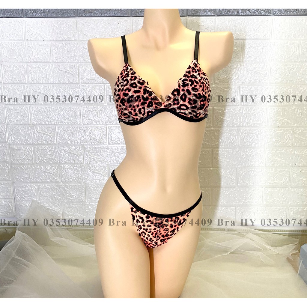 Bộ đồ lót màu da beo thiết kế BRAHY không gọng sexy 001 | BigBuy360 - bigbuy360.vn