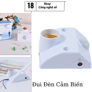 Đui đèn cảm biến cuyển động đuôi E27 tự động bật tắt khi cóc chuyển động đi qua