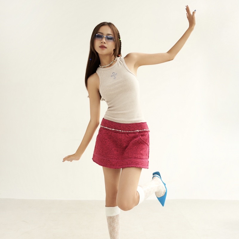 Áo ERRORIST cross sleeveless xanh / be