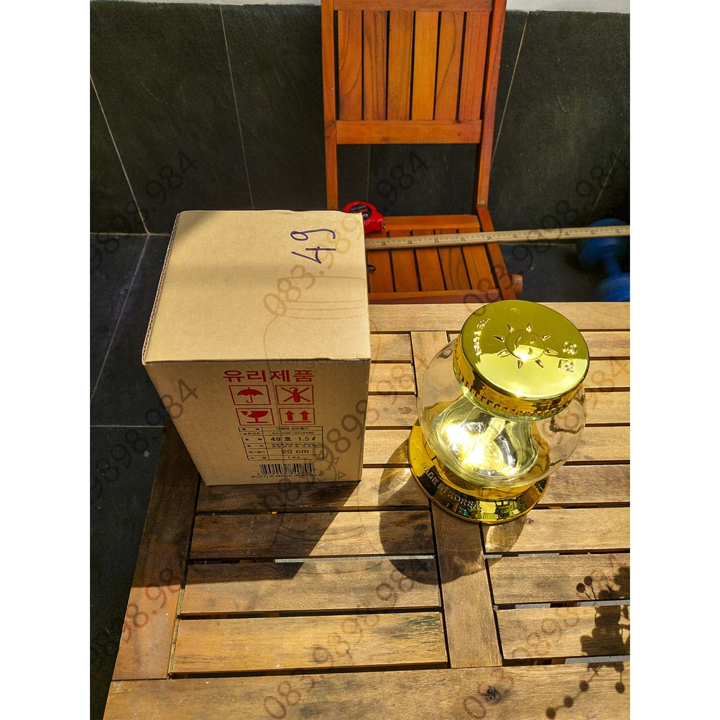 Bình thủy tinh Ngâm rượu 1,5L HÀN QUỐC YongCheon hình Cầu No49. Hàng cao cấp - Phóng to sâm - Bảo vệ sức khỏe. | BigBuy360 - bigbuy360.vn