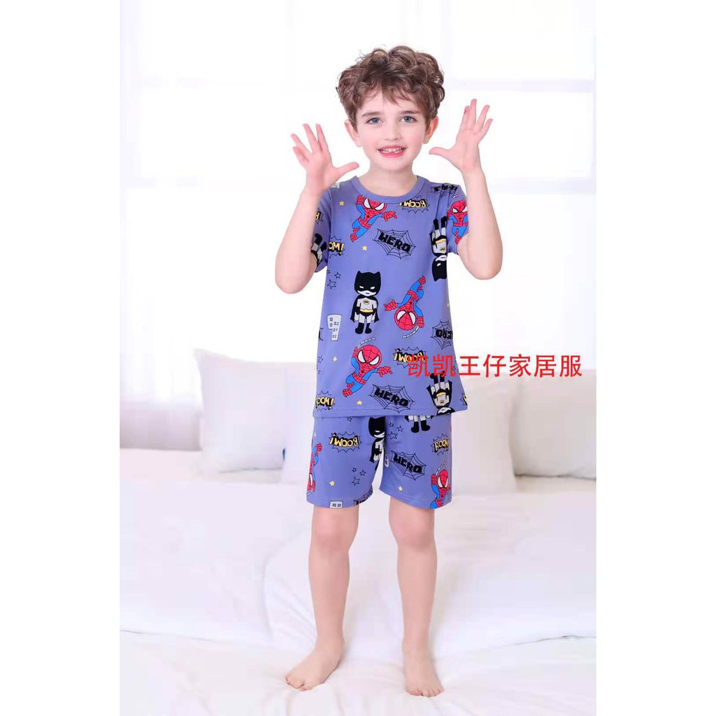 Đồ bộ tay ngắn BINNIE SHOP Đồ bộ mùa hè bé trai từ 7-15kg (0-3 tuổi) chất vải cotton quảng châu xuất hàn KaiKai KTN1