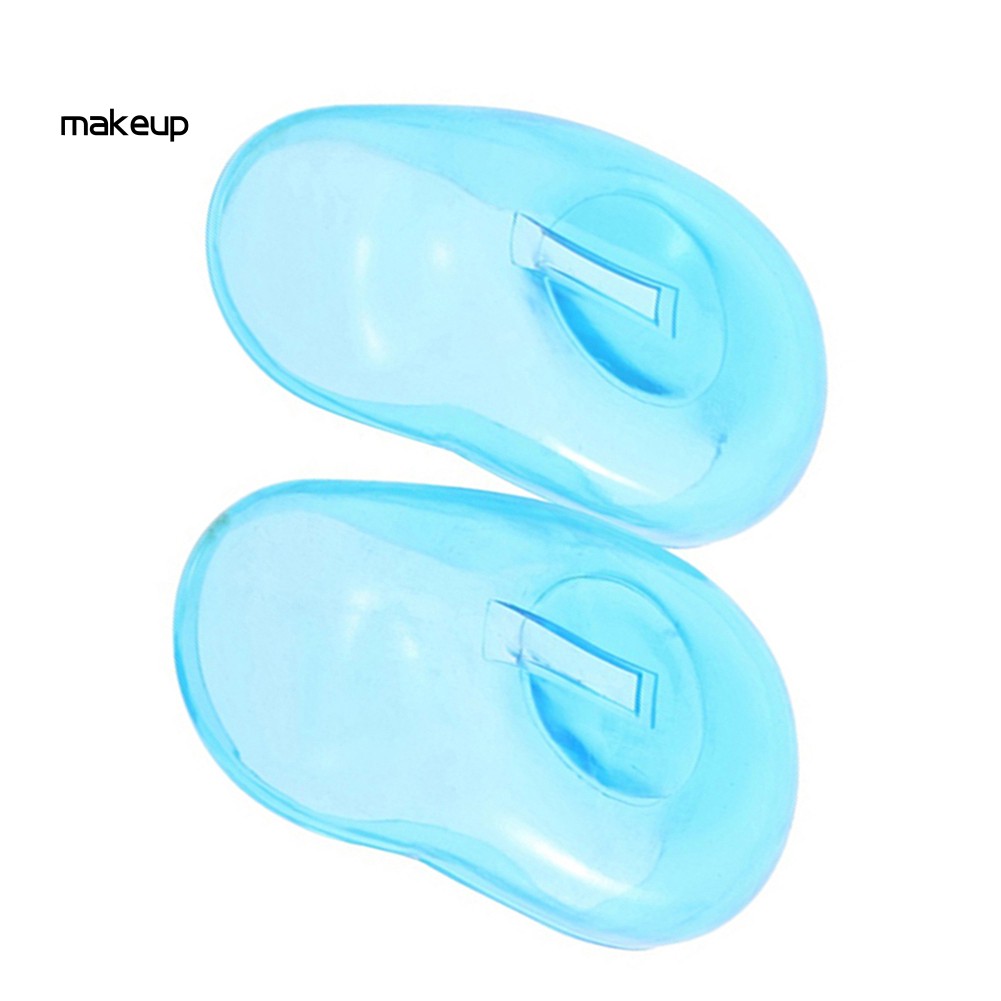 (hàng Mới Về) Set 2 Bọc Silicone Trong Suốt Bảo Vệ Tai Khi Nhuộm Tóc