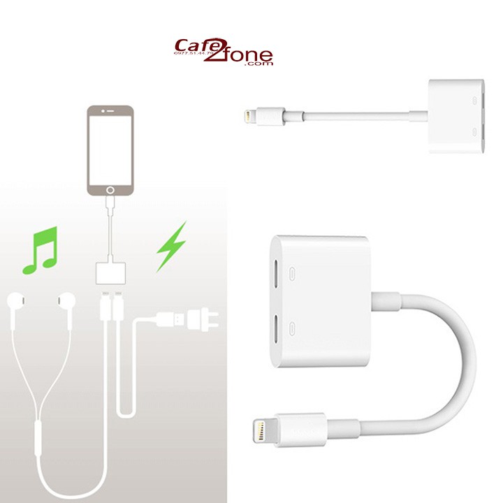 Cáp chia cổng lightning 1 thành 2