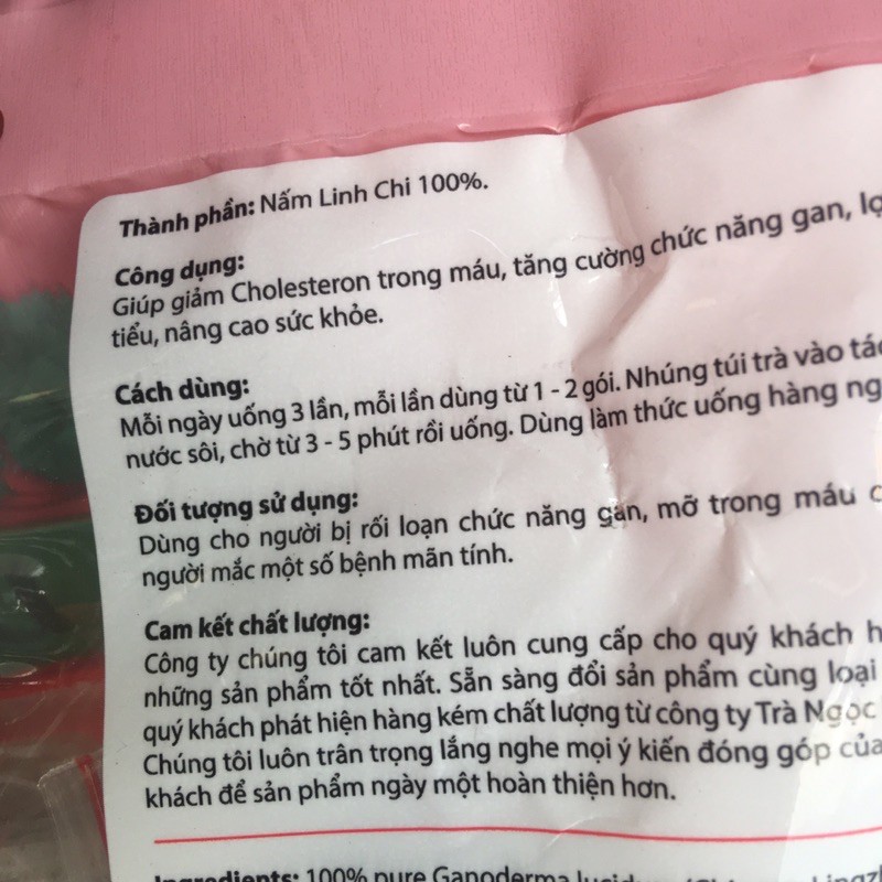 Trà Linh Chi Ngọc Duy gói 100 túi lọc