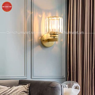 Đèn vách pha lê decor hiện đại