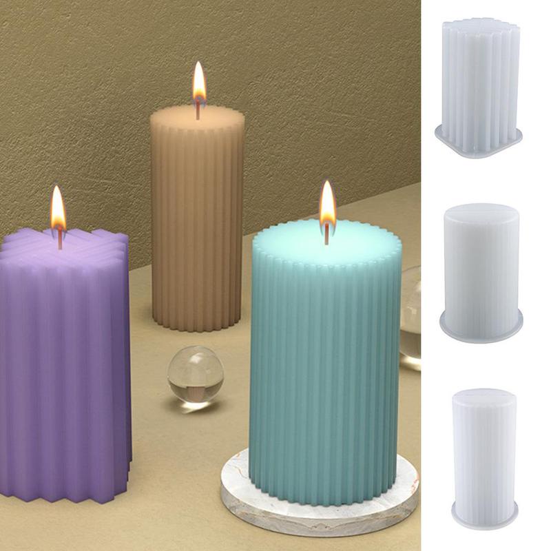 Khuôn Silicone Làm Nến Thơm Hình Trụ DIY