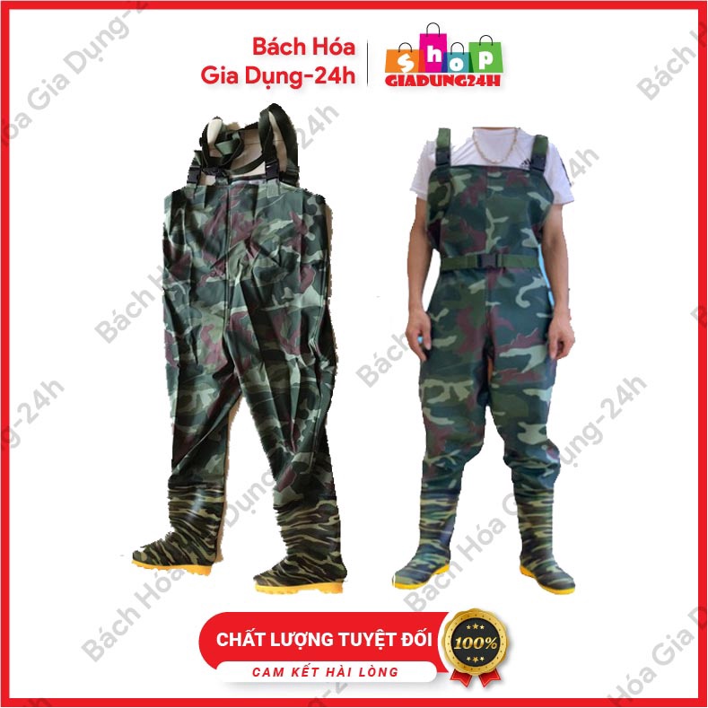 (Rẻ vô địch) Ủng yếm lội nước HOA SAN ràn ri, đế kếp vàng dày dặn, hàng chuẩn hãng, đủ size to bé-Giadung24h
