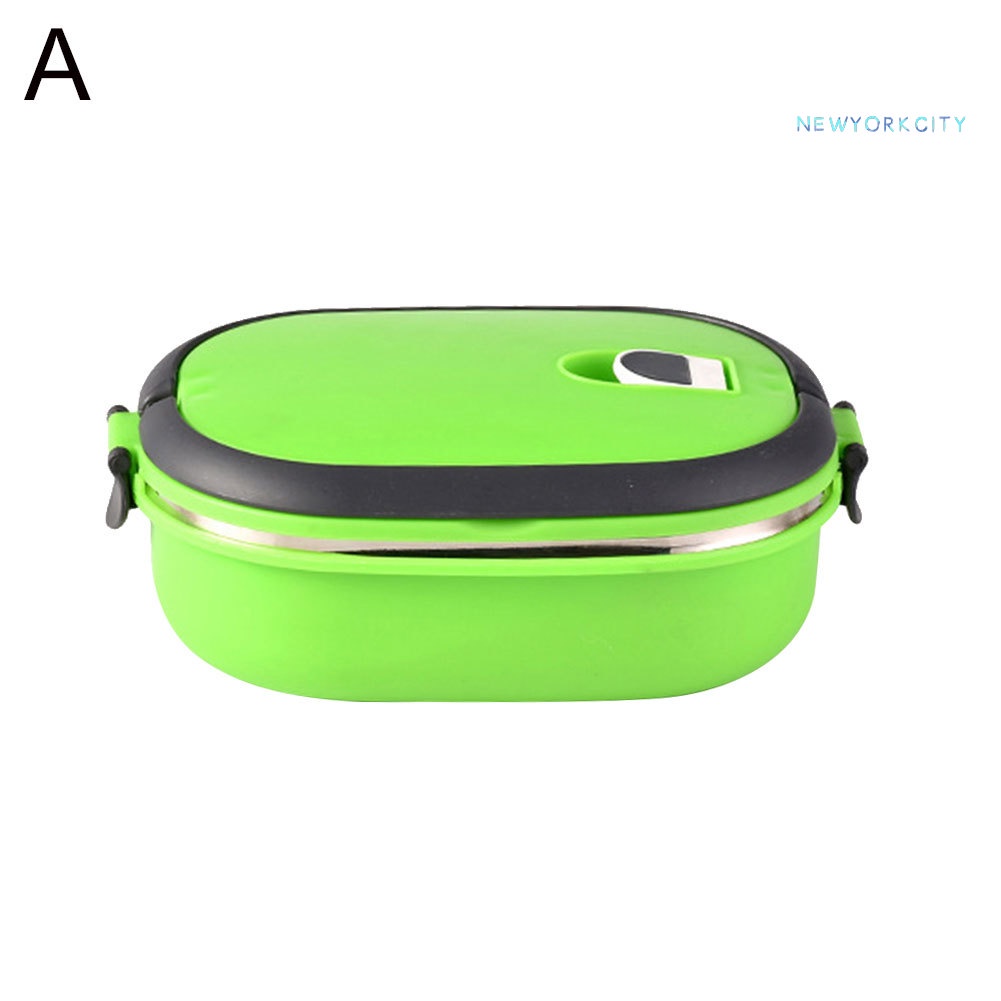 Hộp Đựng Cơm Trưa Giữ Nhiệt 1/2/3 Tầng Bằng Thép Không Gỉ Hình Chữ Nhật