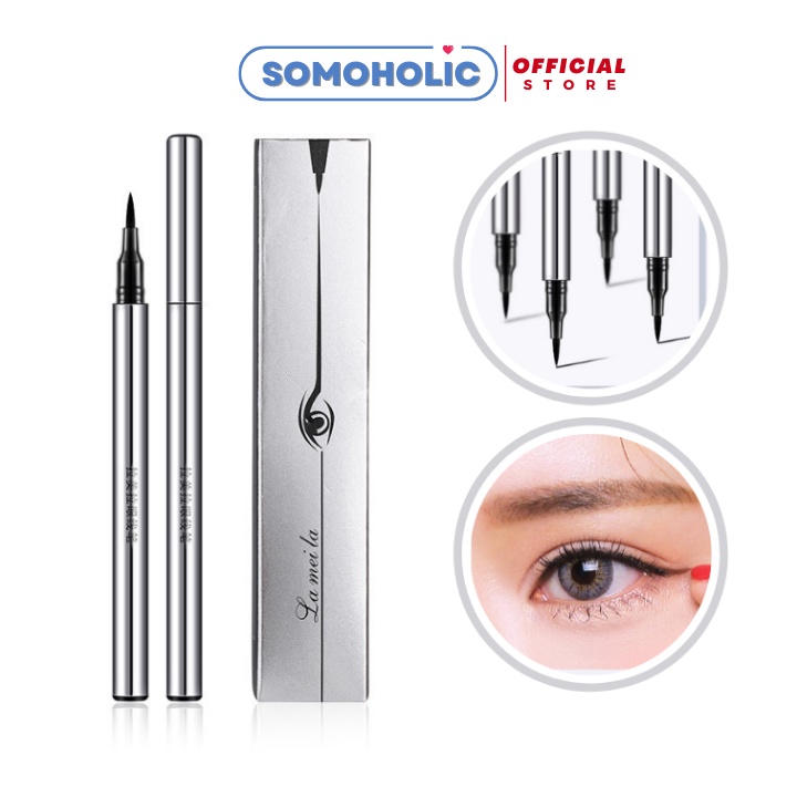 Bút kẻ mắt Eyeliner Lameila Màu Đen Sắc Nét Dễ Vẽ Chống Nước Lâu Trôi Somoholic ELN1-BAC