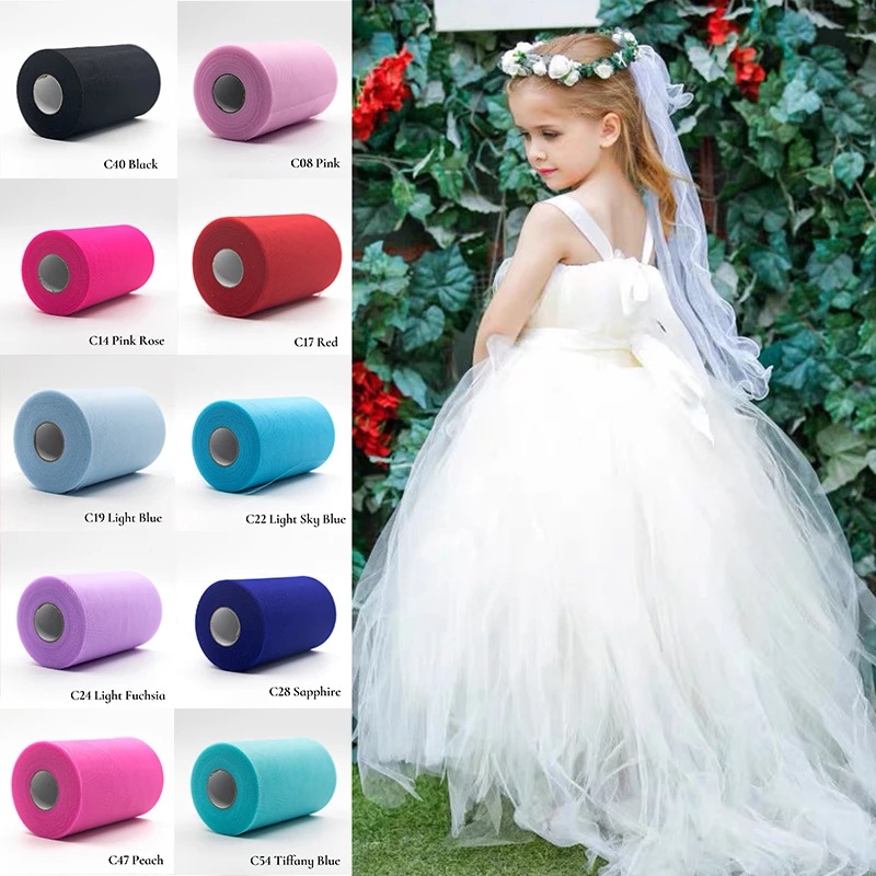 Cuộn Vải Tuyn 25 Yard Làm Chân Váy Tutu Nhiều Màu