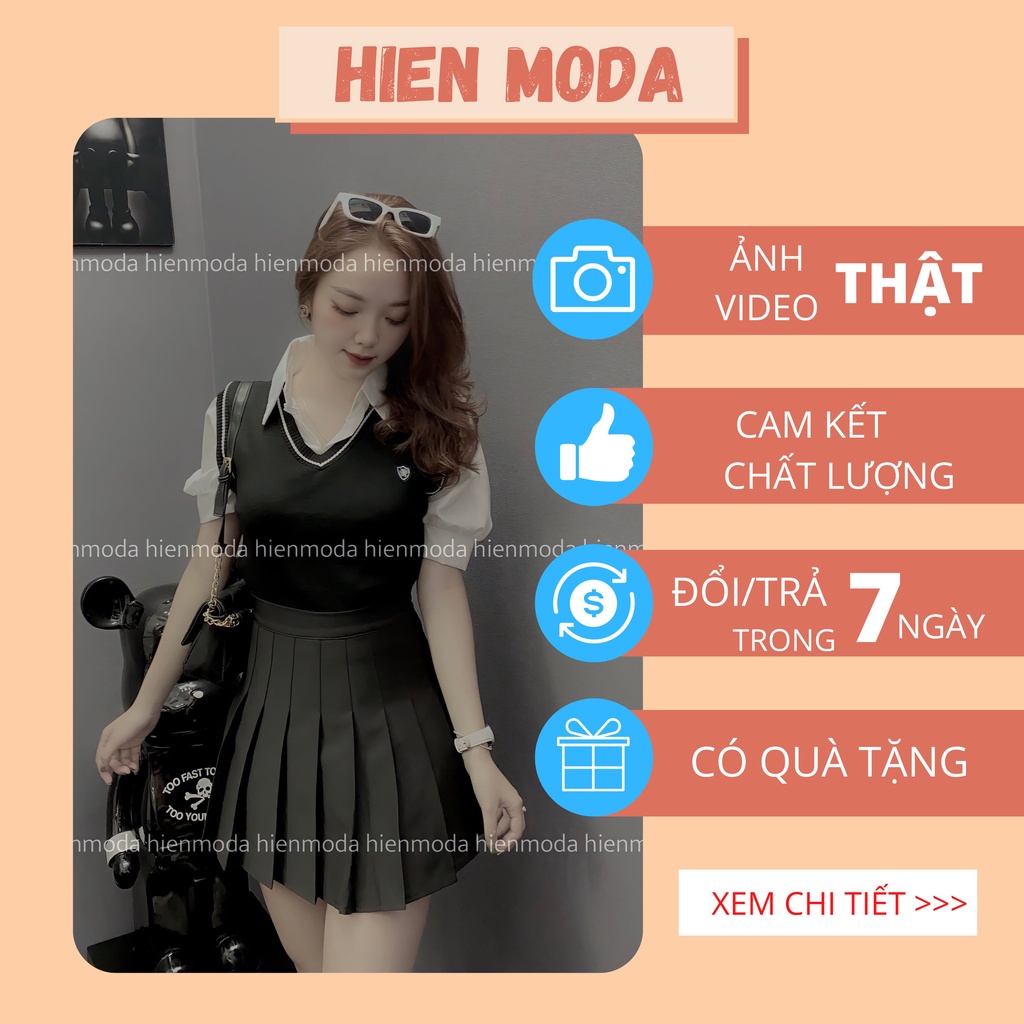 áo len mongtoghi nữ kiểu giả gile , Áo sơ mi croptop phối gile huy hiệu