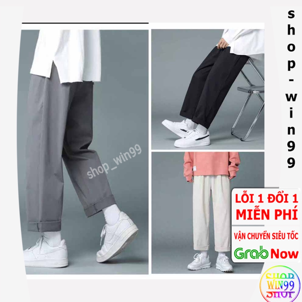 Quần Baggy Basic nam nữ ống suông rộng phong cách Hàn Quốc bigsize 45-105kg