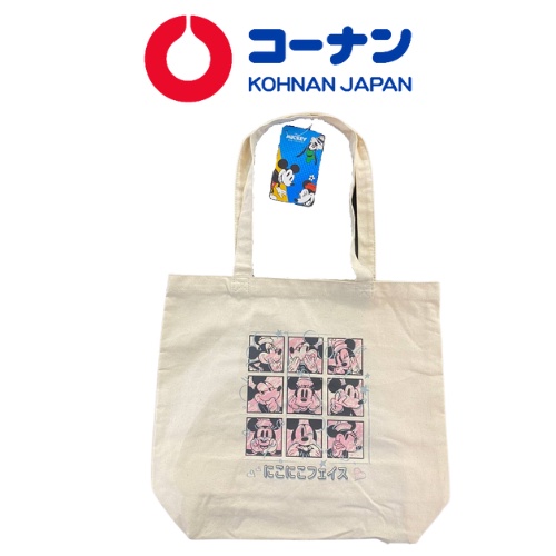 Túi vải tote canvas đeo chéo MICKEY nhiều màu sắc, hình ngộ nghĩnh