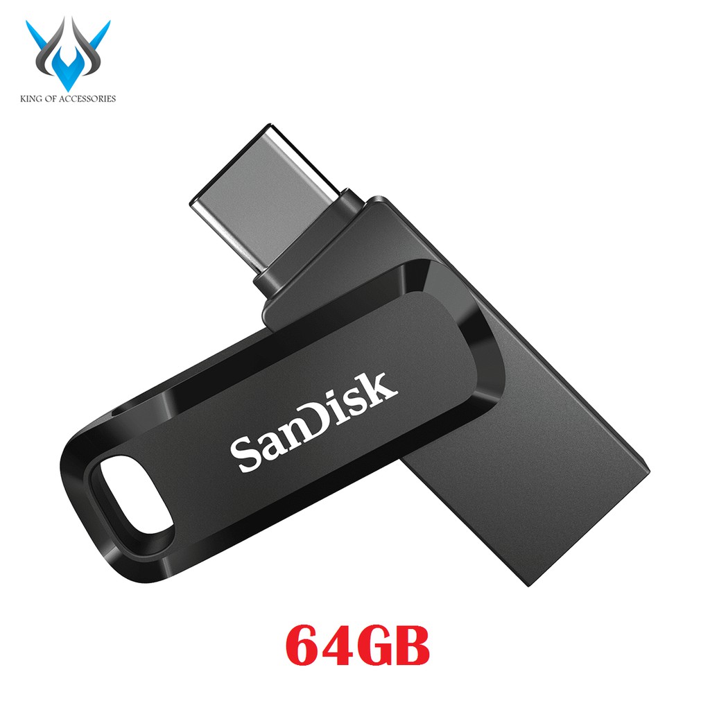  USB OTG Sandisk Ultra Dual Drive Go USB Type-C 3.1 64GB 150MB/s (Đen) | BigBuy360 - bigbuy360.vn