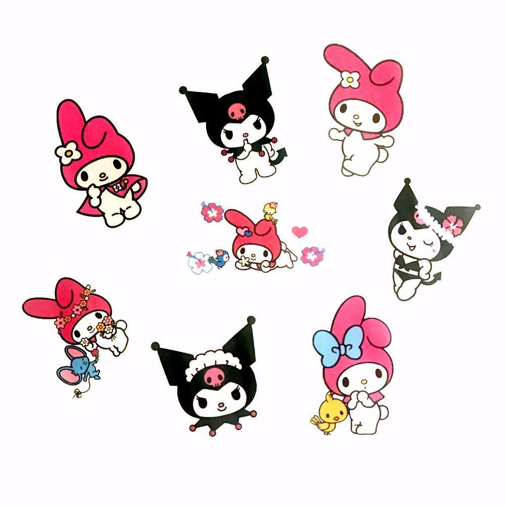 Miếng Dán Anime Kuromi Dễ Thương Chống Thấm Nước Trang Trí Vali / Ván Trượt / Máy Tính