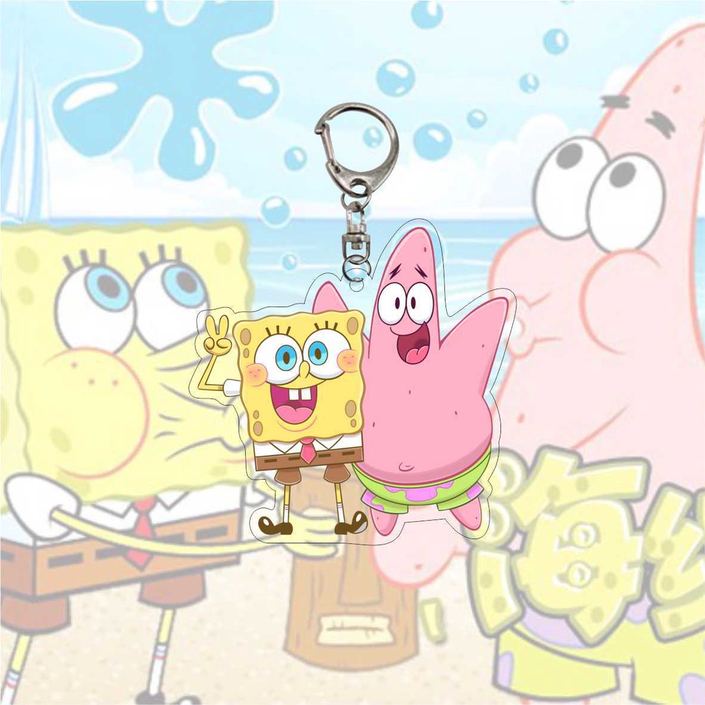 Móc khóa họa tiết hoạt hình SpongeBob Patrick Star dễ thương tiện lợi