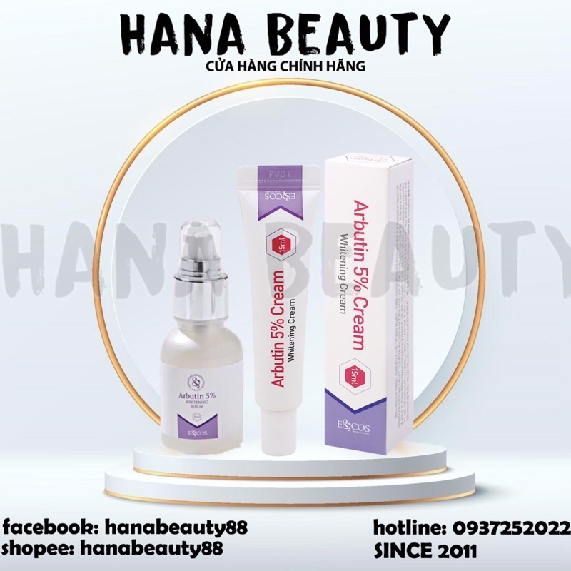[Hàng chính hãng ] Kem và Serum trắng da Arbutin 5% giãm nám