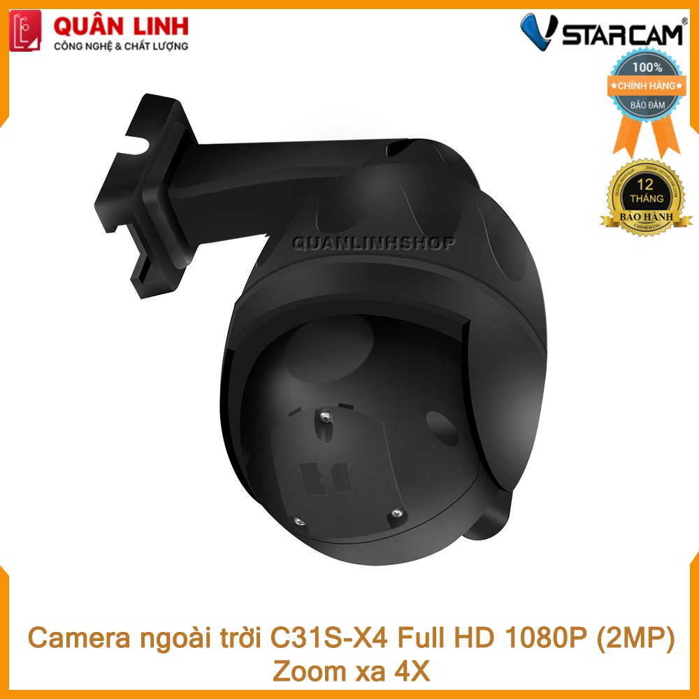 Camera giám sát IP Wifi hồng ngoại ngoài trời zoom xa 4X Full HD 1080P 2MP Vstarcam C31s-X4 kèm thẻ 64GB