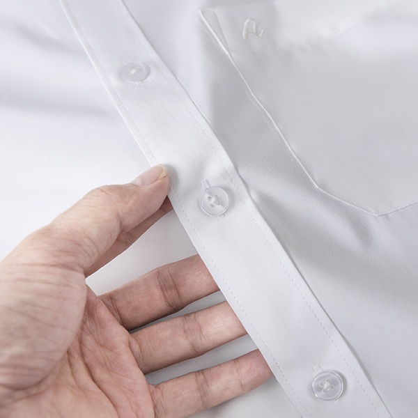 Áo Sơ Mi Nam Công Sở Trung Niên Anton Somianton Trắng Trơn Ngắn Tay Vải Nano - XSRN01
