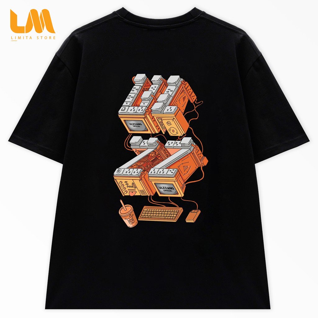 Áo Thun phong cách unisex form rộng tay ngắn, cổ tròn (V210)