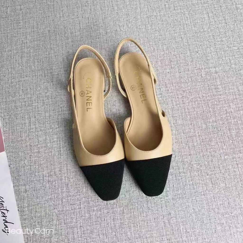 Giày Kaki Đế Bằng Hở Mũi Lấp Lánh Thời Trang 2022 Cho Nữ