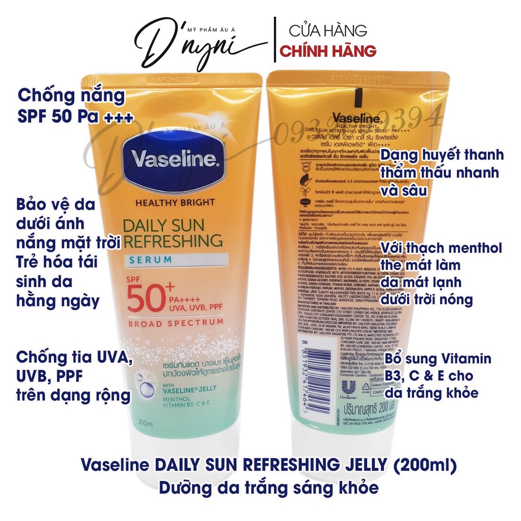 Huyết Thanh Dưỡng Thể Healthy White Instant Fair Serum Vaseline 3X , 4X ,10X , 50X