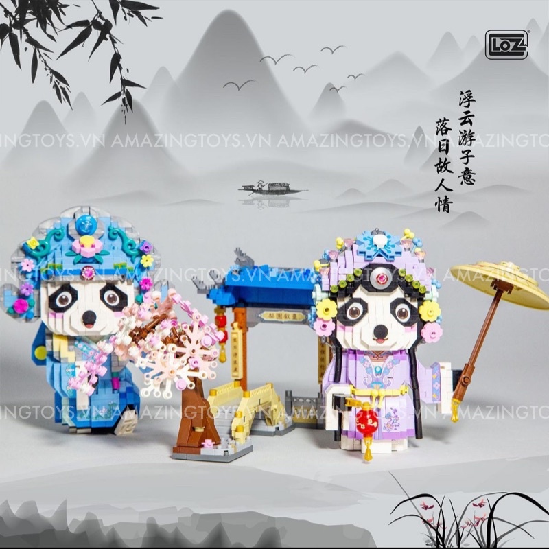 Mô hình lắp ráp Linh Vật Trung Hoa may mắn, dễ thương, trưng bày