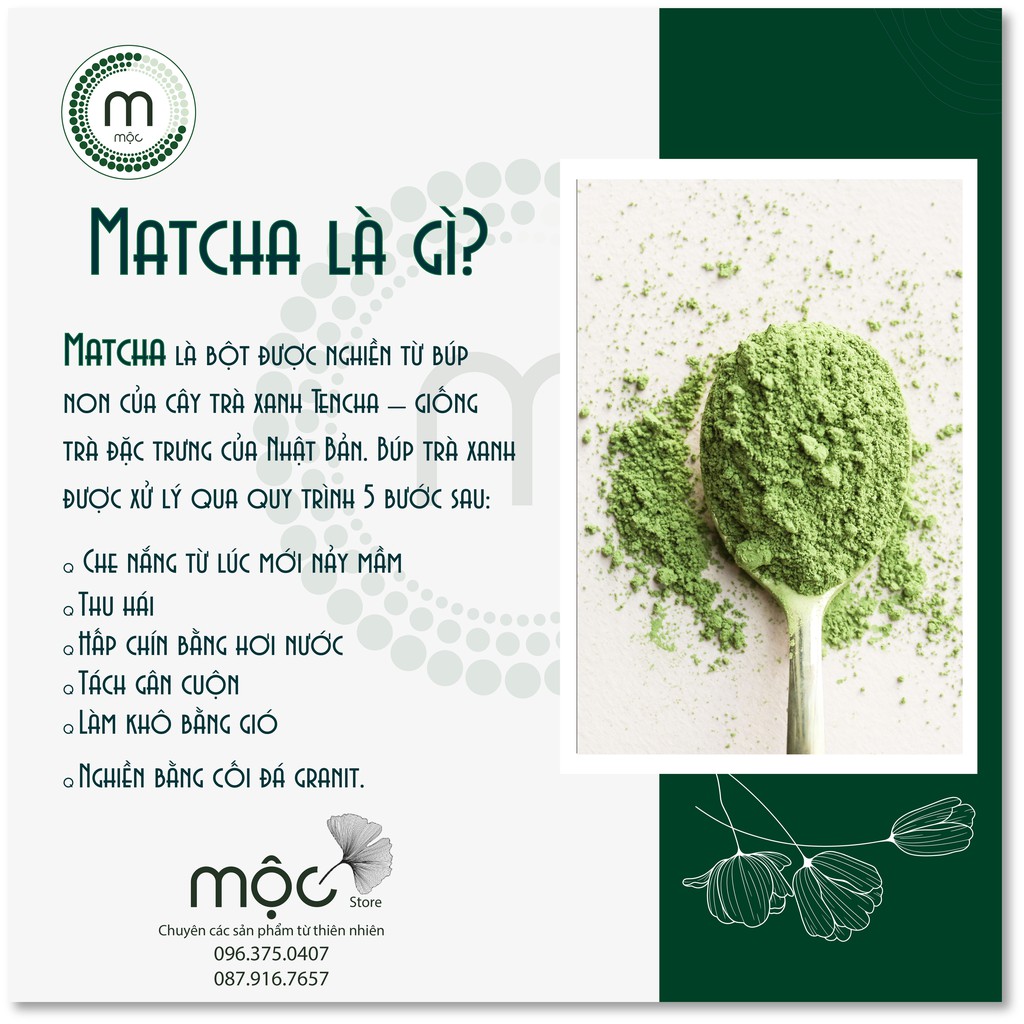 Bột Trà Xanh Matcha Nhật Bản đắp mặt nạ nguyên chất từ thiên nhiên 100ml handmade | BigBuy360 - bigbuy360.vn