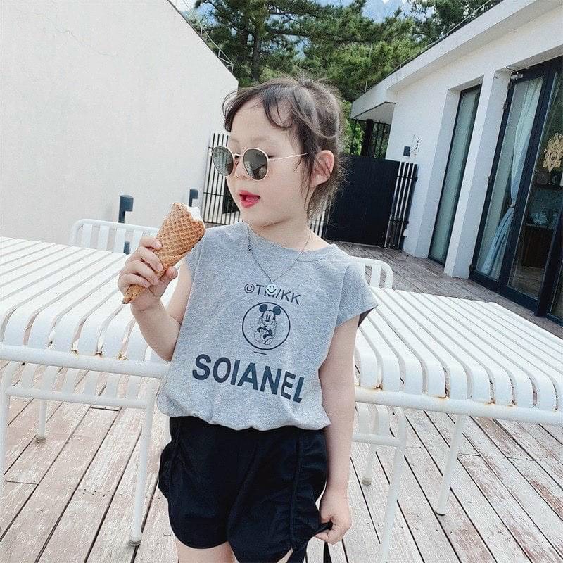 Lyvyshop - (Cotton SG chính phẩm) Bộ quần áo sát nách cho bé gái siêu dễ thương từ 09-28kg