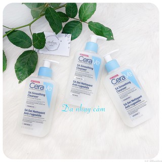 (HÀNG CÓ BILL PHÁP) Sữa rửa mặt CeraVe SA Smoothing Cleanser 236ml