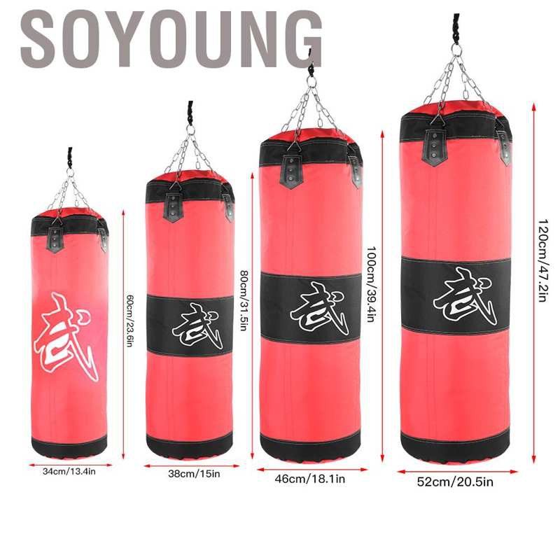 Bao cát tập boxing/karate rỗng bằng vải bạt