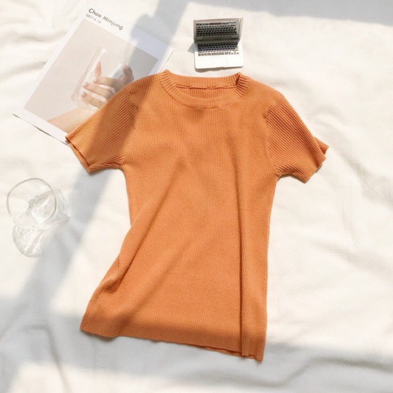 Áo Phông Nữ Len Tăm Cổ Tròn Cộc Tay Áo Phông Mỏng Len Tăm Chất Đẹp Hàng Quảng Châu Áo  cộc tay (hàng Quảng Châu) K5C4 | BigBuy360 - bigbuy360.vn