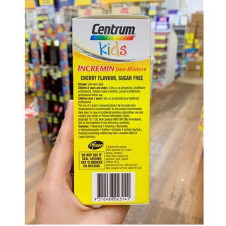 Siro Centrum Kids Incremin Iron Mixture Biếng Ăn Của Úc - Chai 200ml