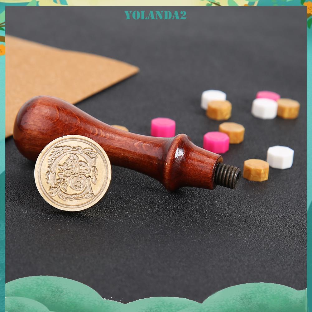 Đầu Con Dấu Sáp 25Mm Hình Hoa Hồng Cổ Điển