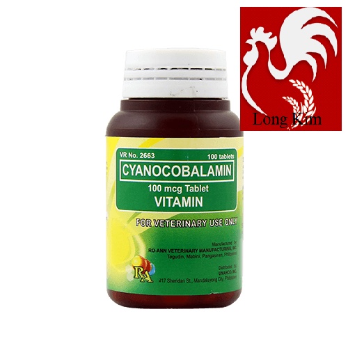 VITAMIN B12 hũ 100 viên Bổ máu, tăng hồng cầu, tăng sức bền, phát triển cơ bắp, giảm stress, kích thích ngon miệng