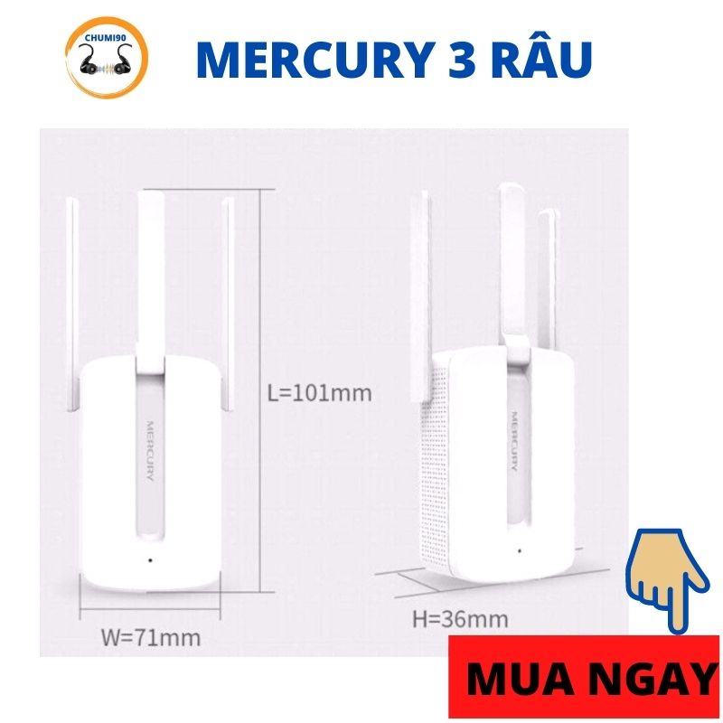 Bộ kích sóng Wifi Mercurry Loại 3 râu tốc độ 300 Mpbs kèm ảnh hướng dẫn sử dụng