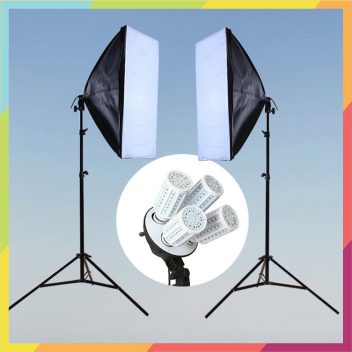 💯 Hộp đèn chụp ảnh studio 4 Bóng 540W 50x70cm  - Euro Outlet