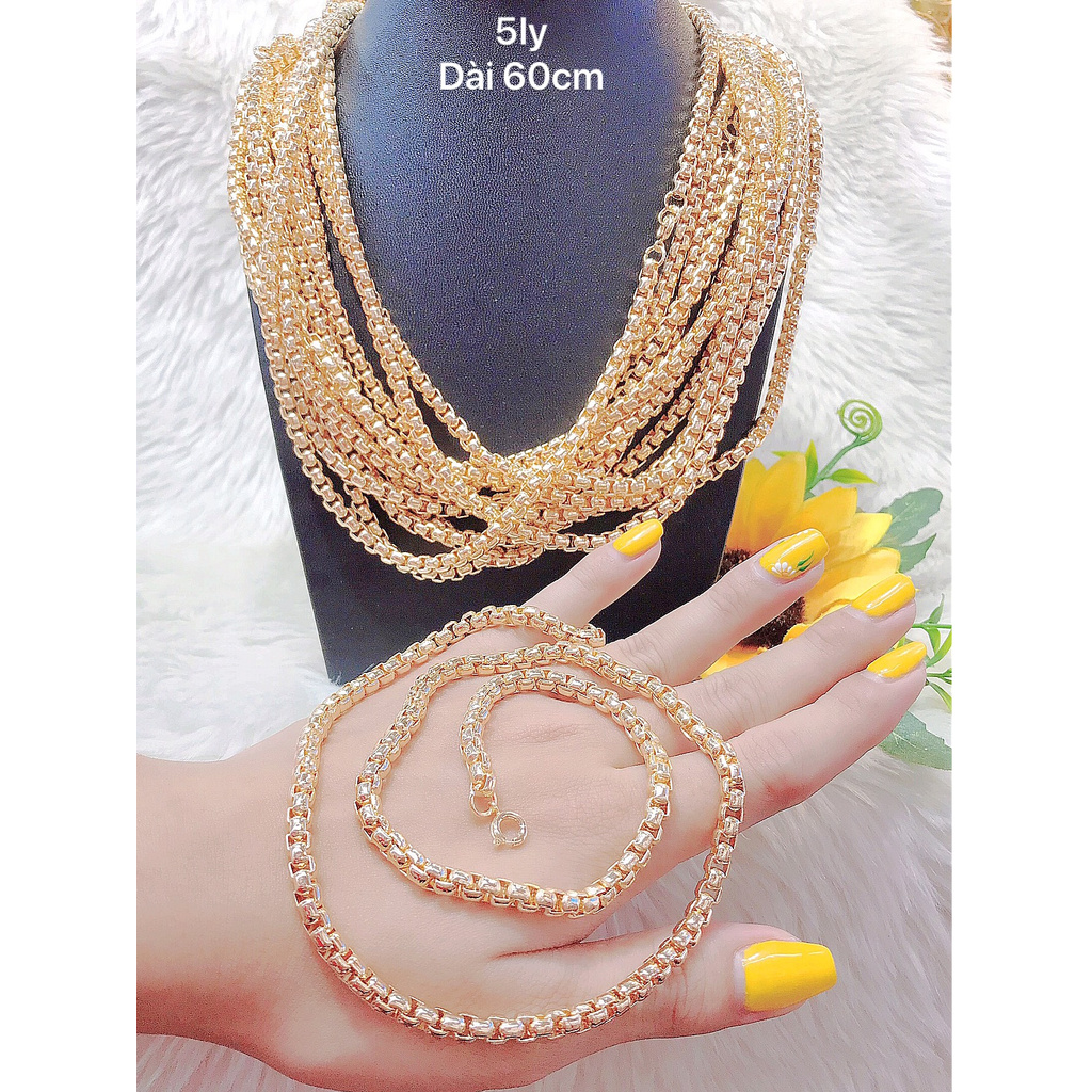 Dây chuyền nữ mạ vàng 18K cao cấp JK Silver daychuyen431