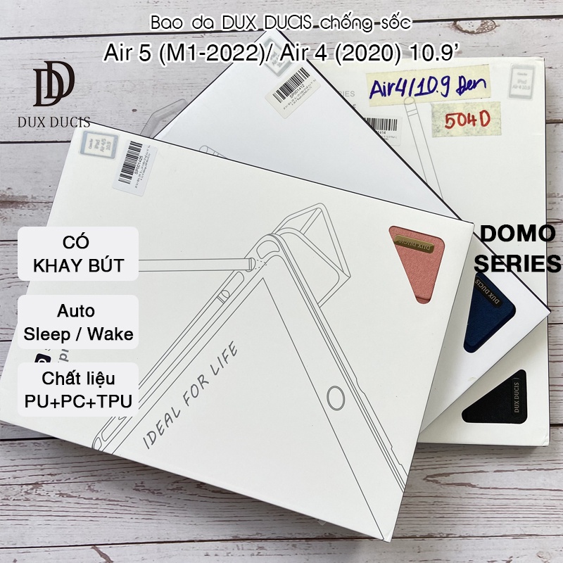 Bao da DUX DUCIS iPad Air 5 / Air 4   - Có ngăn đựng bút