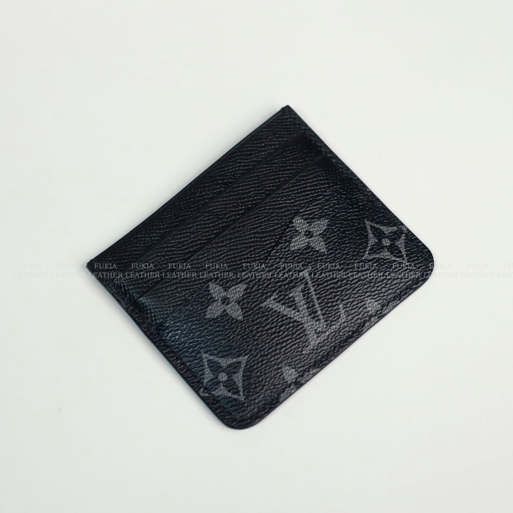 Ví thẻ da thủ công mini card / name card Epsom hoạ tiết Iv cao cấp tiện lợi FUKIA VDL006