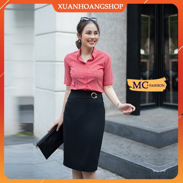 Chân Váy Bút Chì Mc Fashion Đẹp Dáng Nữ Công Sở Dài Qua Gối, Màu Xanh Đen Tím Than Cao Cấp Cv0371 | BigBuy360 - bigbuy360.vn